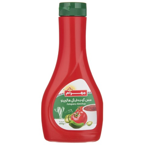 سس گوجه فرنگی فلفل هالوپینو  400 گرمی برند مهرام 