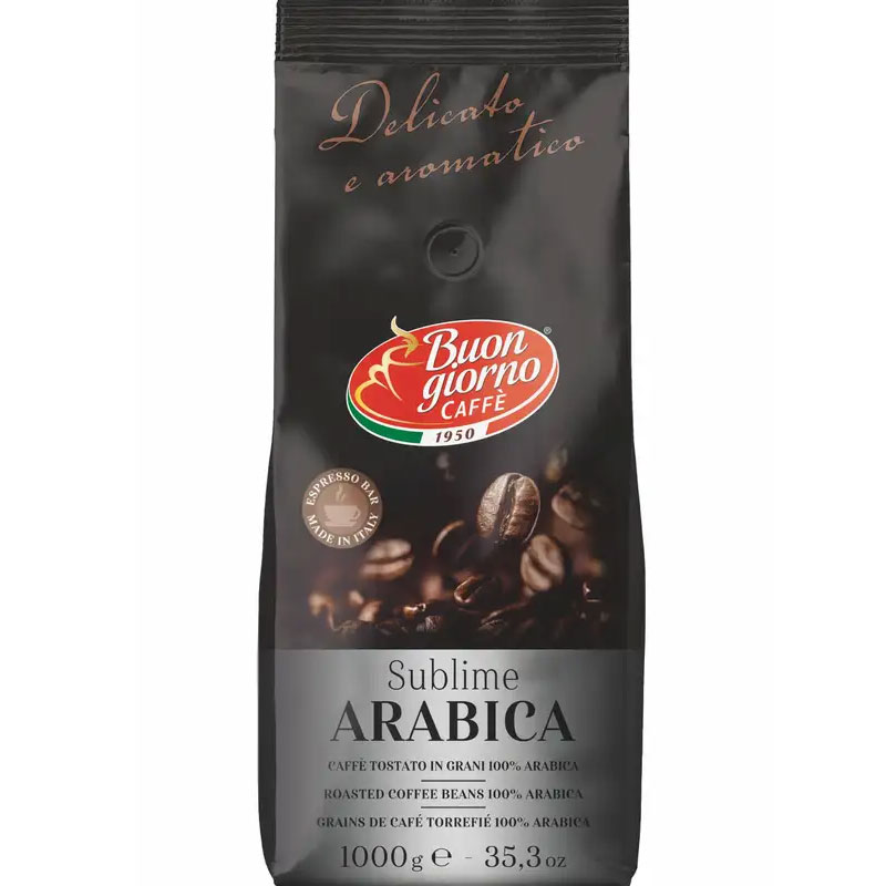 دانه های قهوه عربیکا Caffe Buongiorno محصول ایتالیا