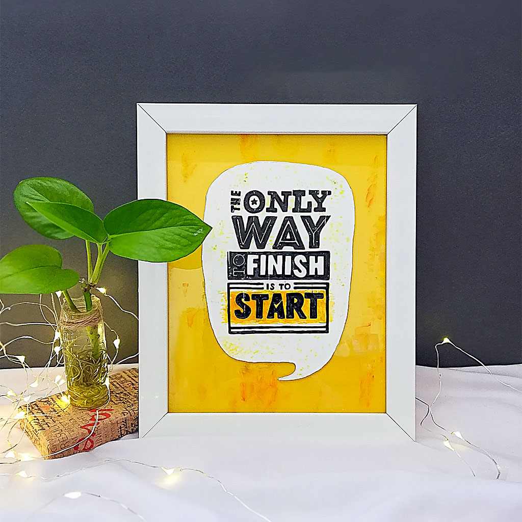 Decorative frame with motivational writing 2