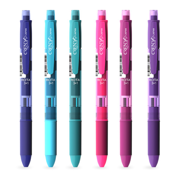 ROTA tri-function pen (0.5 nib pencil and 0.7 dual color ink) single digit