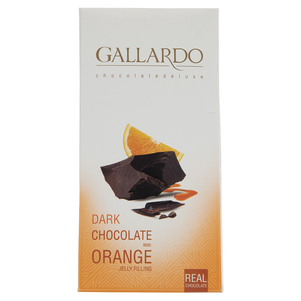 Bitter chocolate with Fermand Gallard Portuguese jelly core, amount of 100 grams