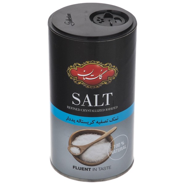 Can of refined Golestan iodized crystal salt amount of 500 g