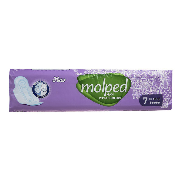 Molpad Extra XLarge series sanitary napkin, 7-digit package