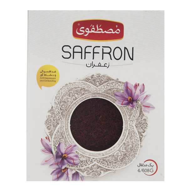 Mostafavi is considered first class saffron in the amount of 4.608 grams