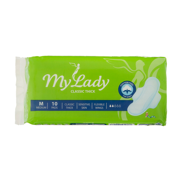 My Lady winged sanitary napkin, Classic model, medium size, package of 10 pieces