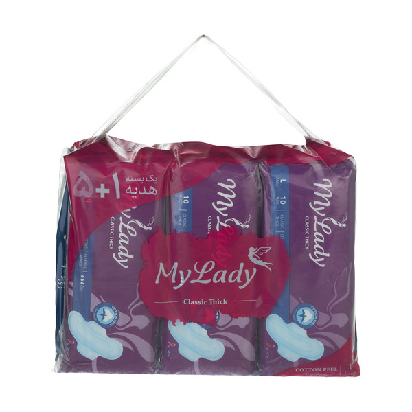 My Cotton Feel Large sanitary napkin pack of 6 pieces