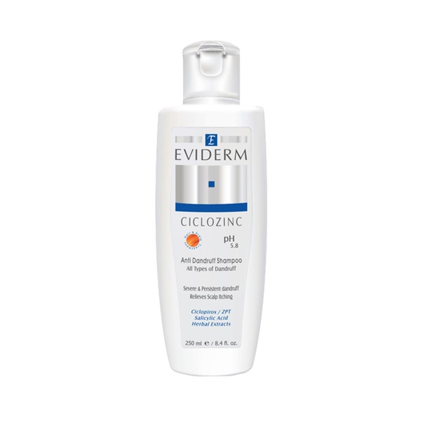 Eviderm anti-dandruff shampoo, model Ciclozinc, volume 250 ml