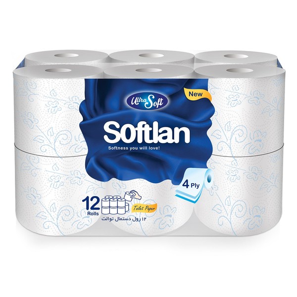 Softlen toilet paper pack of 12 pieces
