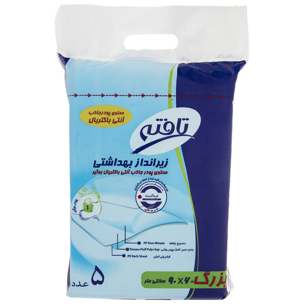 Tafteh sanitary pad, antibacterial model, 5-piece package