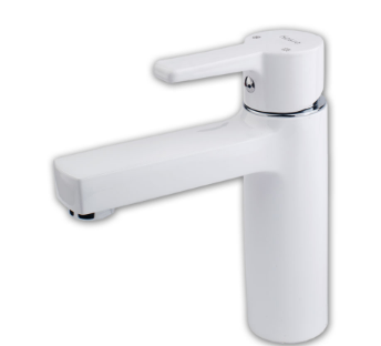 Chrome omega white toilet tap