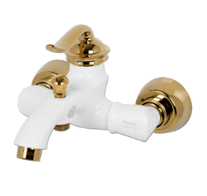 Golden white Danube bath faucet