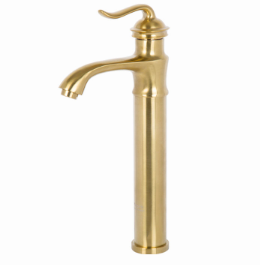 Matte gold Danube long base toilet tap