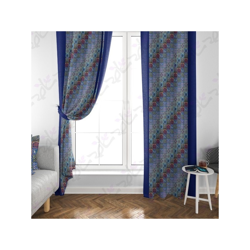 Velvet composite tile curtains