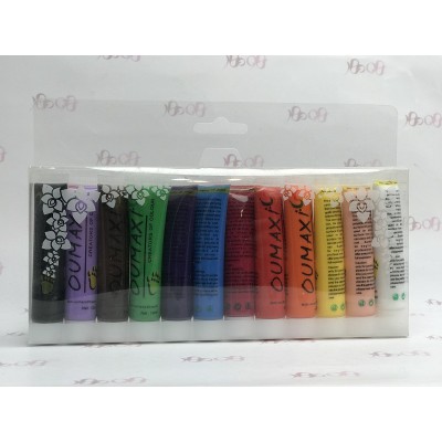 Set of 12 colors nail design and face painting - OUMAXI