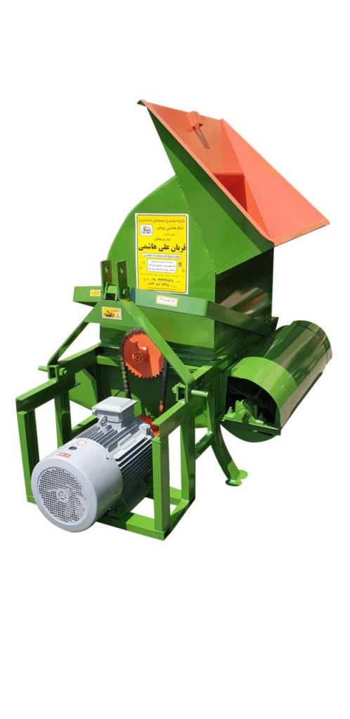 Dual-purpose forage shredder (electric and tractor back) with 20-horsepower single-phase electric motor and simple sieve of Ebtekar Hashemi Company