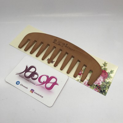 Coarse toothed bamboo comb