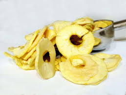 Dried yellow apples without skin