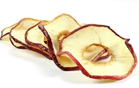 Dried red apples with skin