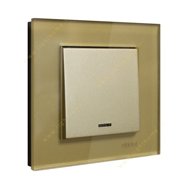 Beige crystal switch and socket Viera model