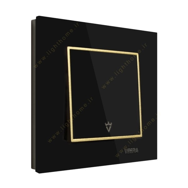 Viera switch and socket omega model black glass design