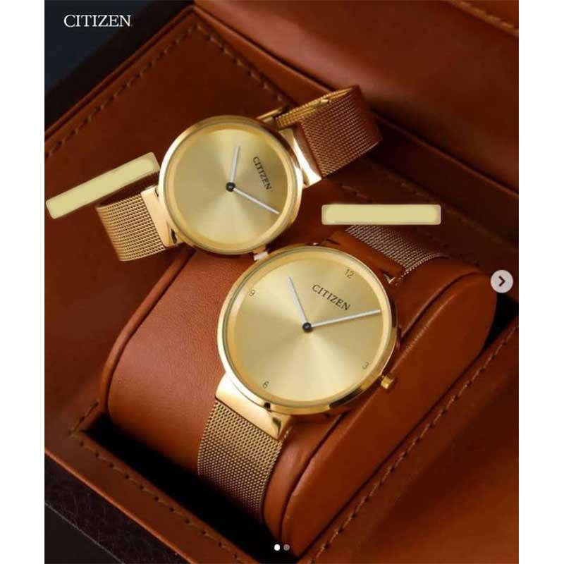 CITIZEN set for men and women with wicker straps