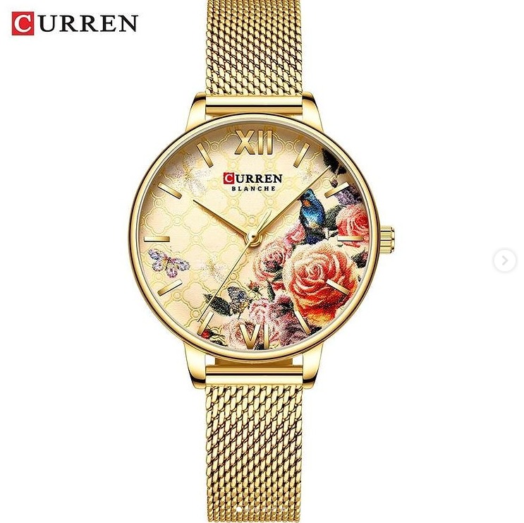 Women's watch CURREN wicker strap model 9060