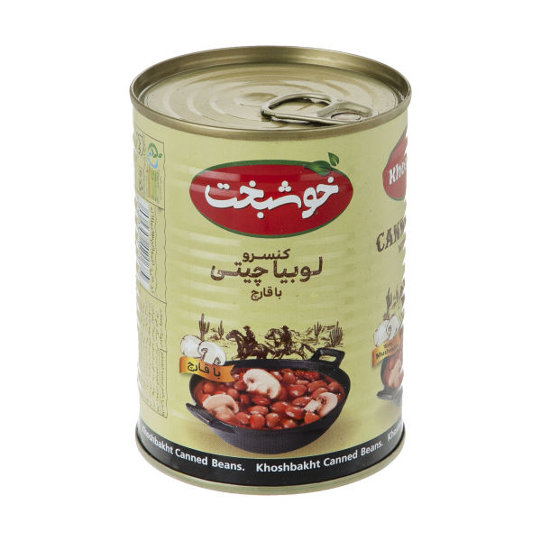 Khoshhal food industry canned pinto beans with mushrooms 380 g