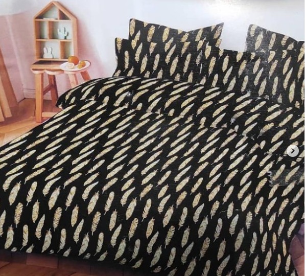 6-piece double linen bedspread, model 17