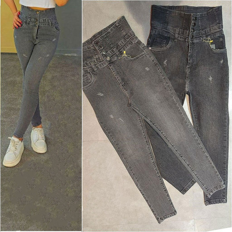 Women's Jeans Charcoal Gray Slap Gondar