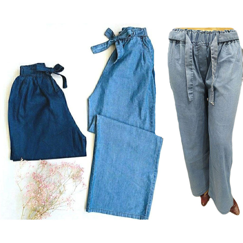 Women's paper bag skirt jeans