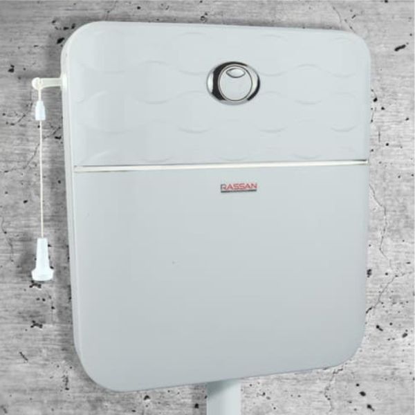   Toilet Flush Tank (Traditional/External Flushing System)<br/>Model : Sana<br/>Brand : Rasan