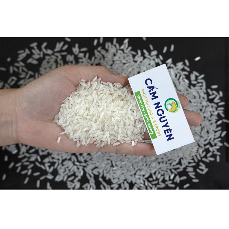 برنج دانه بلند سفید ویتنام Cam Rice صادراتی به صورت عمده با قیمت جدید 2020 کشت جدید 5451 بافت مرتب شده با 5 درصد خرد 