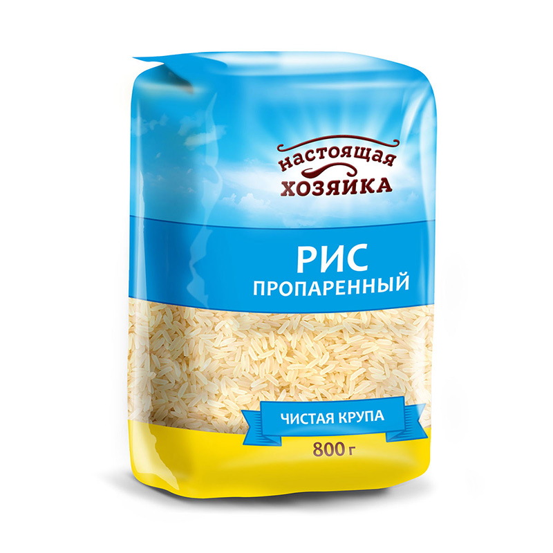 برنج دانه بلند بسته بندی شده ی parboiled در بسته های 800 گرمی