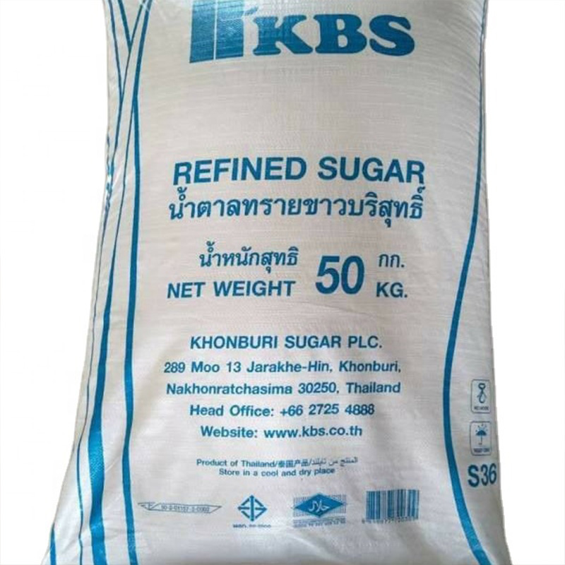 شکر با کیفیت تصفیه شده در بسته های 50 کیلویی محصول تایلند برند kbs