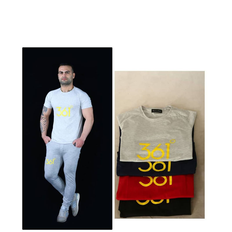 361 printed T-shirt slash set in 4 colors and 3 sizes