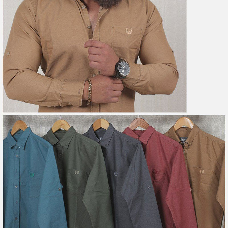 Cotton fabric large shirt in 5 colors and 4 sizes 