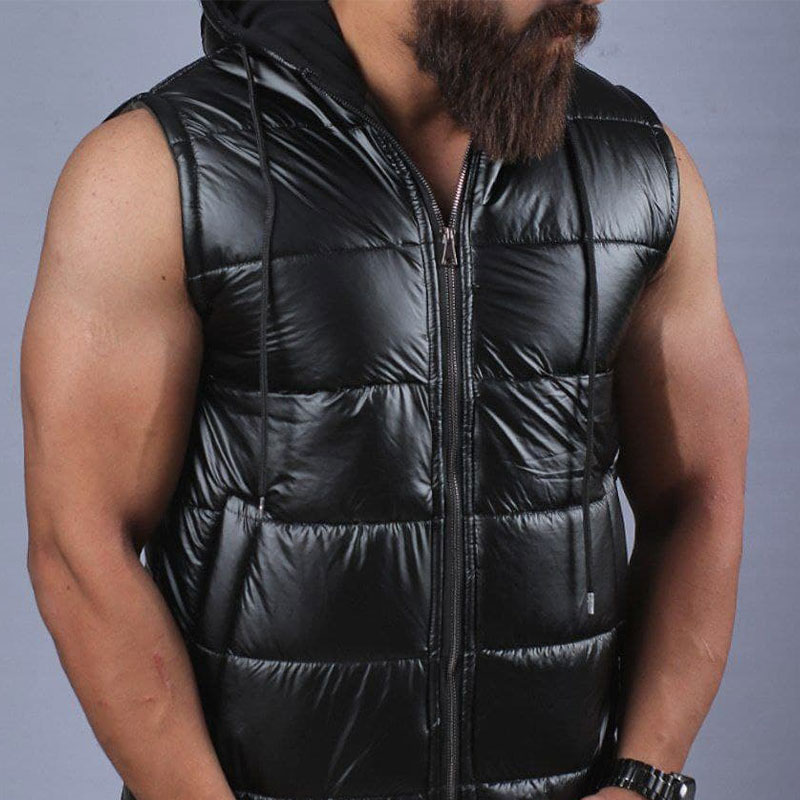 gilet (cover) monochrome black wax fabric and 2 sizes in packs of 4
