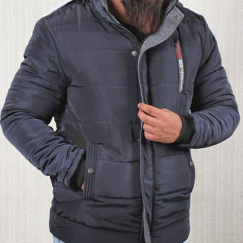 thick memory fabric jacket (waterproof) in two colors black and navy blue and in 3 sizes