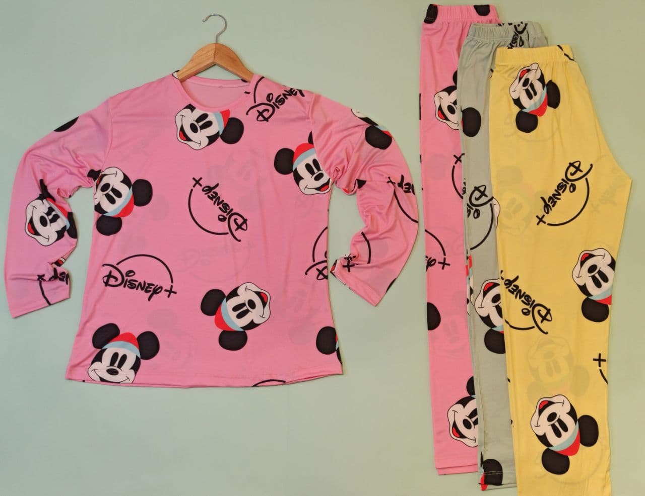 Mickey printed pants and blouse - free size