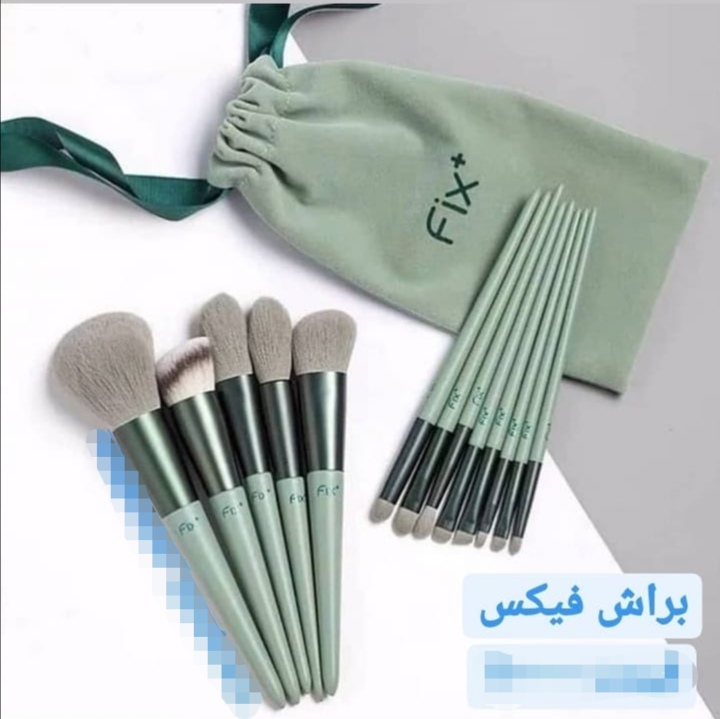 Set of 13 Fix Plus brand brushes made of natural and washable fibers