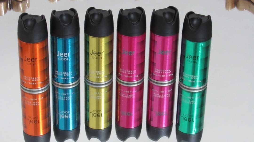 Body spray 150 ml in six colors