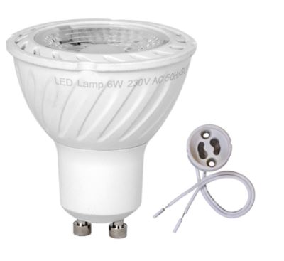 لامپ ال‌ای‌دی هالوژنی 6 وات COB سرپیچ GU10 - سوکت GU10