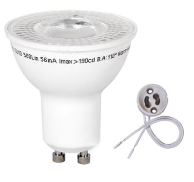 لامپ ال‌ای‌دی هالوژنی 6 وات SMD سرپیچ GU10 - سوکت GU10