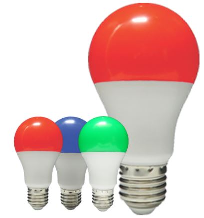 لامپ ال‌ای‌دی حبابی رنگی 9 وات