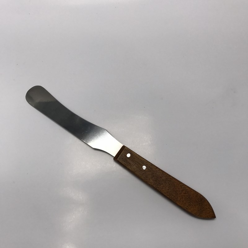 Metal waxing spatula