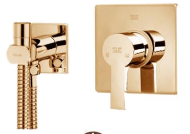Kelar built-in toilet faucet, golden flat model
