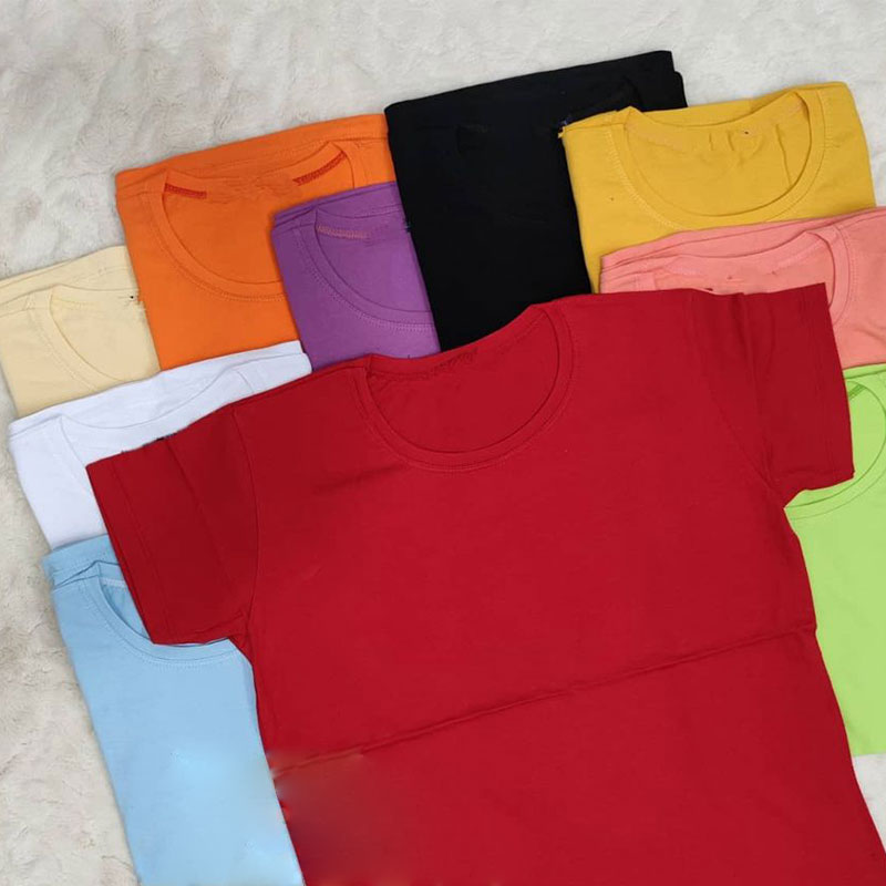 High quality cotton T-shirt in ten colors and free sizes 38 to 44
