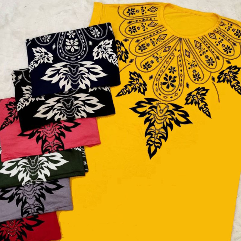 100 percent viscose T-shirt in eight colors and free size up to 48