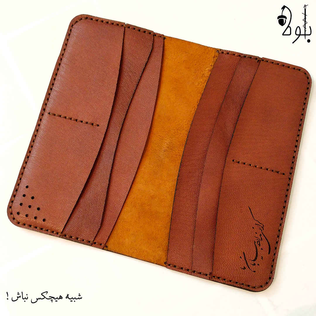 wholesale Custom embroidered leather wallet with custom engraving