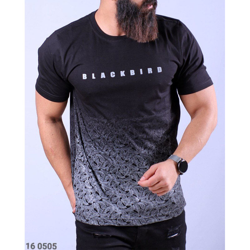 T-shirt made of monochrome cotton and 4 sizes, relatively slate